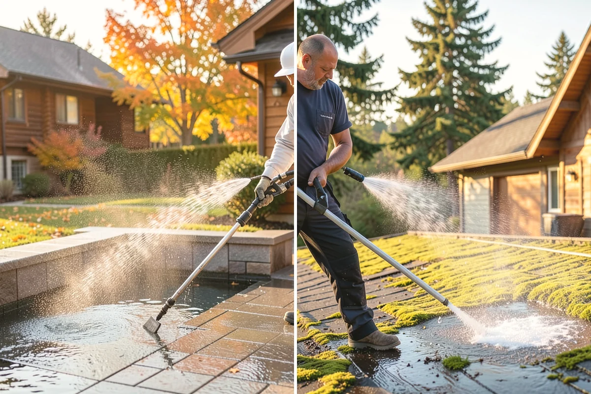 Paver Patio Cleaning in Steilacoom, Pierce County, WA - Clear the patio and pull established weeds