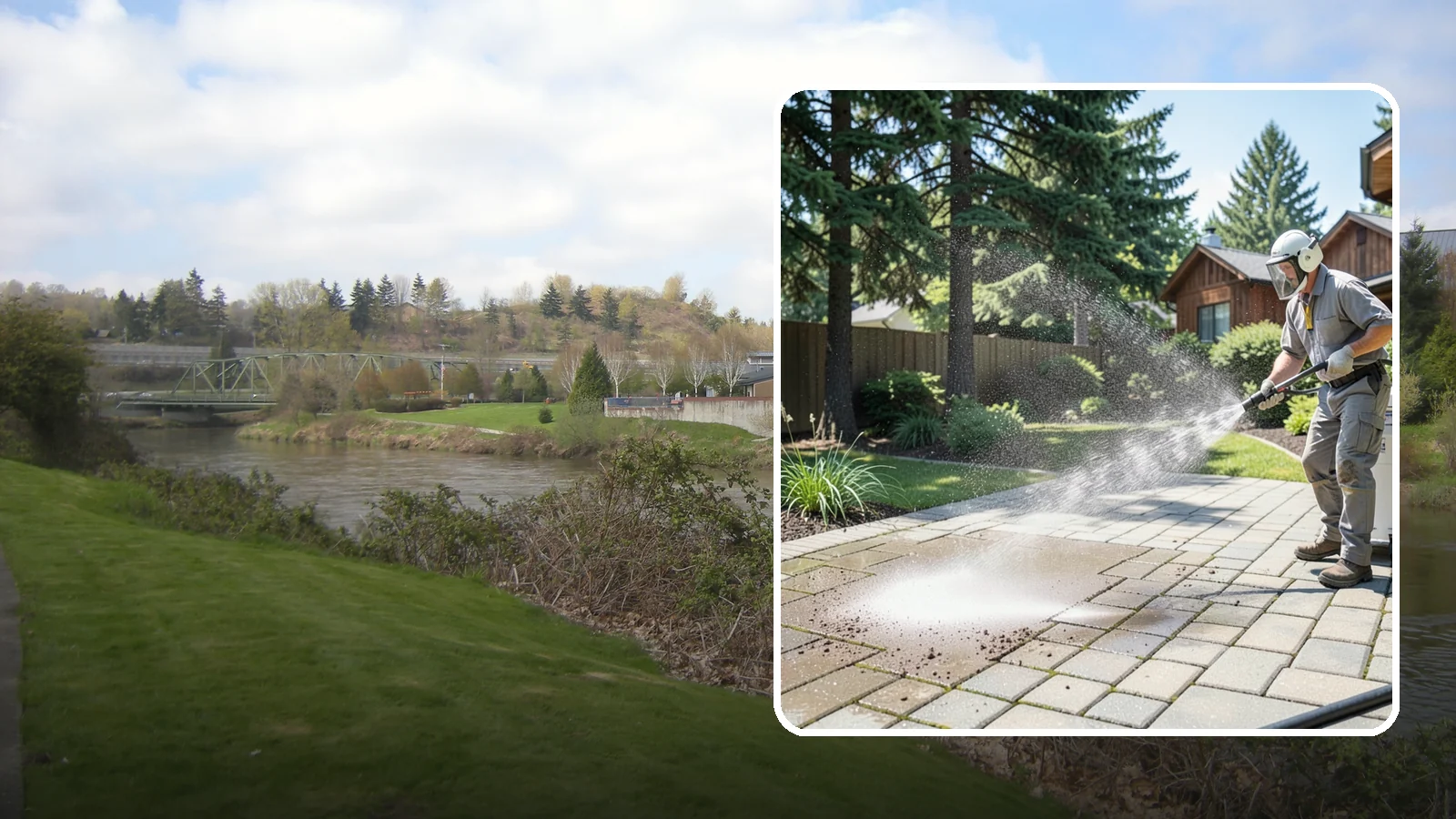 Paver Patio Cleaning in Tukwila, King County, WA - Renew paver patios by clearing joint moss and restoring even color across the field.