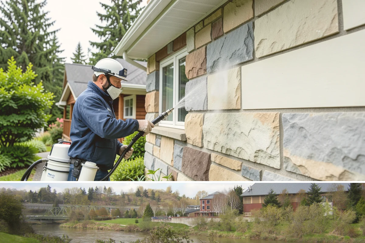 Paver Patio Cleaning in Tukwila, King County, WA - Paver patios are best cleaned in late summer so new joint sand cures before the rains.