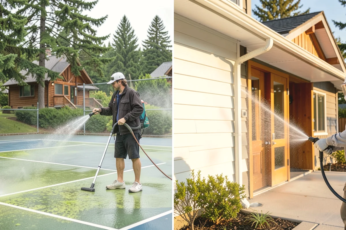 Paver Patio Cleaning in University Place, Pierce County, WA - Clear the patio and pull established weeds