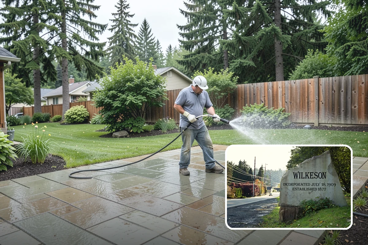 Paver Patio Cleaning in Wilkeson, Pierce County, WA - Removes moss and weeds from every joint