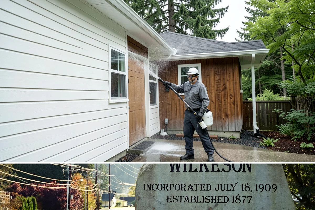 Paver Patio Cleaning in Wilkeson, Pierce County, WA - Paver patios are best cleaned in late summer so new joint sand cures before the rains.