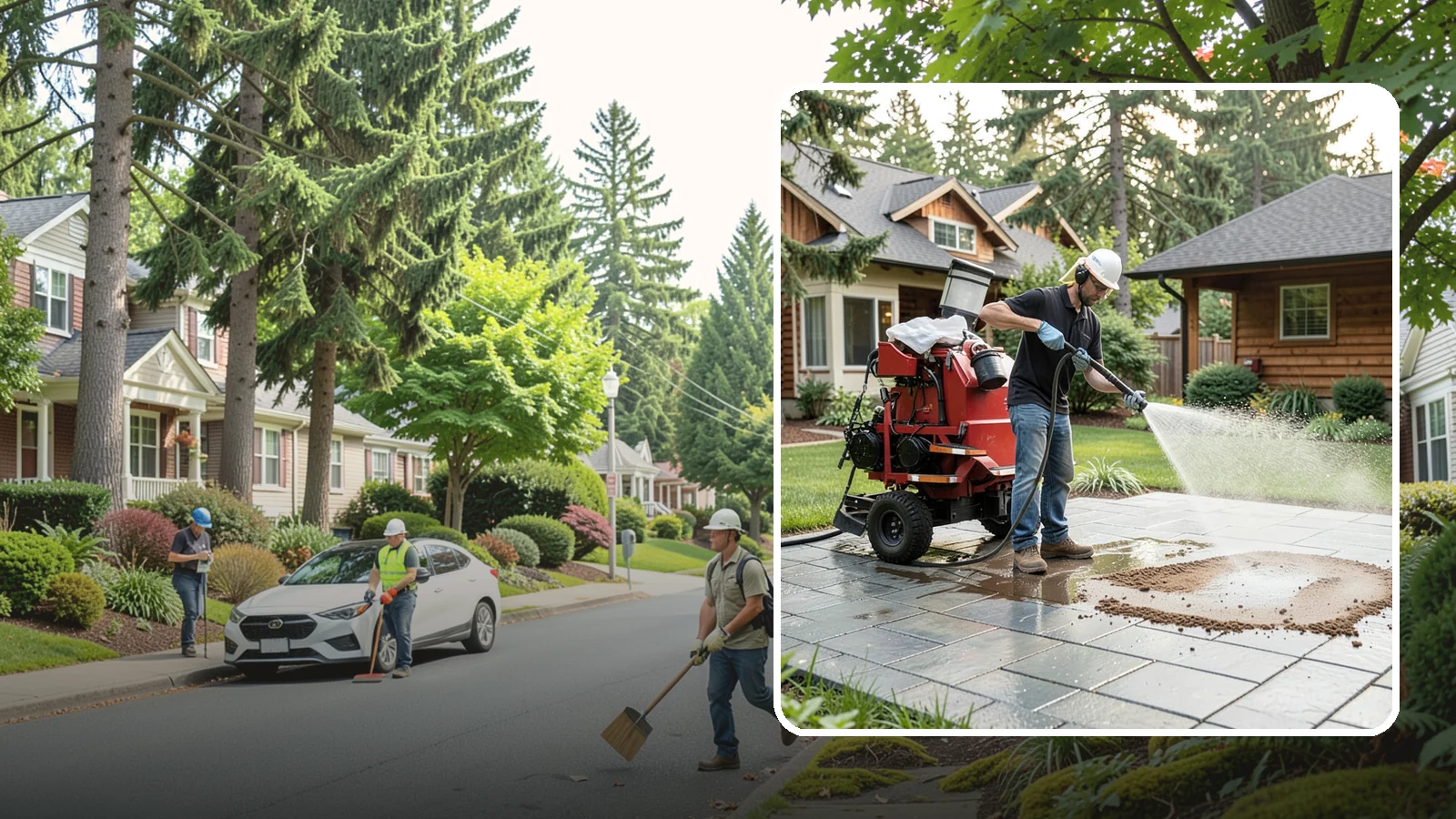 Paver Sealing in Beaux Arts Village, King County, WA - Joint-stabilizing and surface-protecting sealer for interlocking pavers that keeps sand locked in and weeds and moss out.