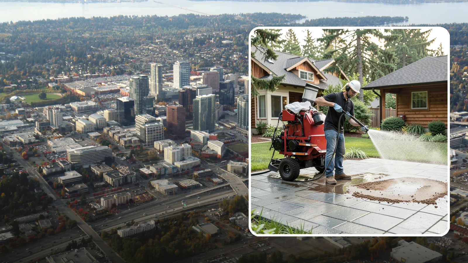 Paver Sealing in Bellevue, King County, WA - Joint-stabilizing and surface-protecting sealer for interlocking pavers that keeps sand locked in and weeds and moss out.