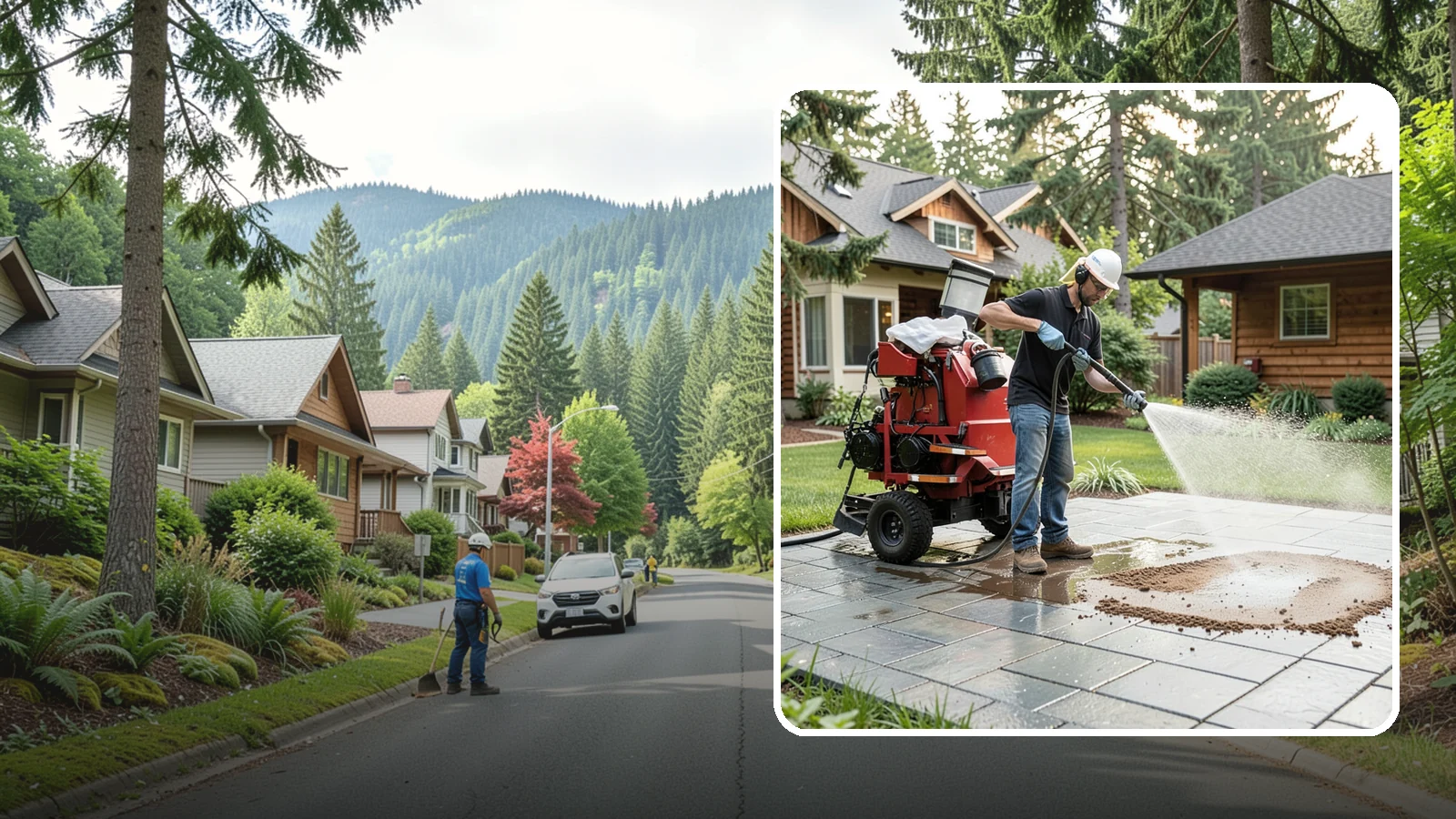 Paver Sealing in Darrington, Snohomish County, WA - Joint-stabilizing and surface-protecting sealer for interlocking pavers that keeps sand locked in and weeds and moss out.