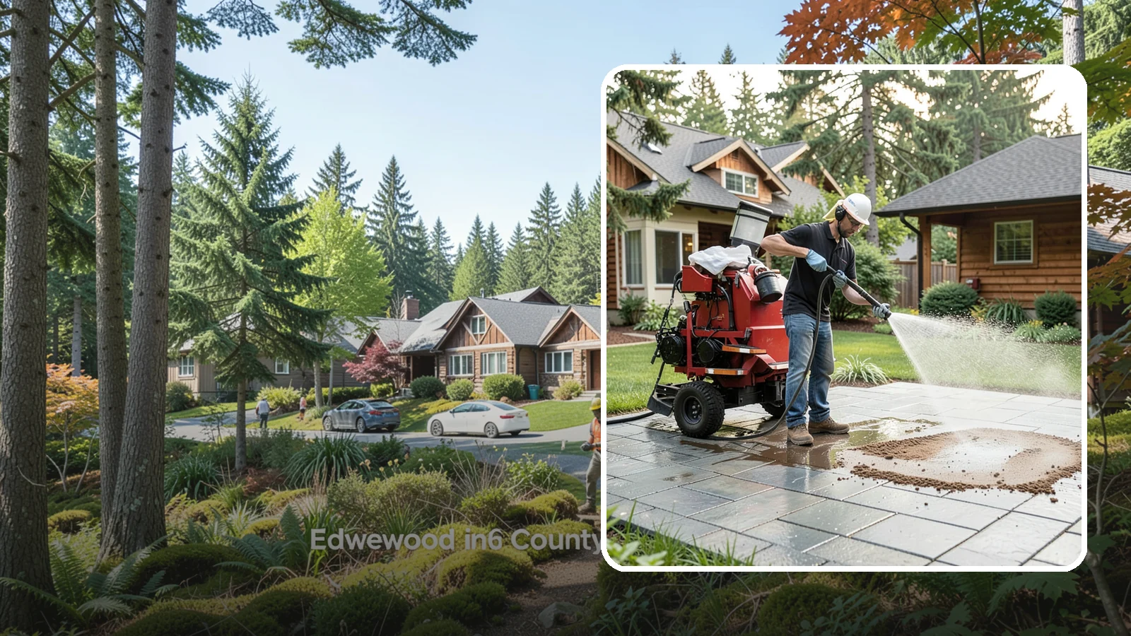Paver Sealing in Edgewood, Pierce County, WA - Joint-stabilizing and surface-protecting sealer for interlocking pavers that keeps sand locked in and weeds and moss out.