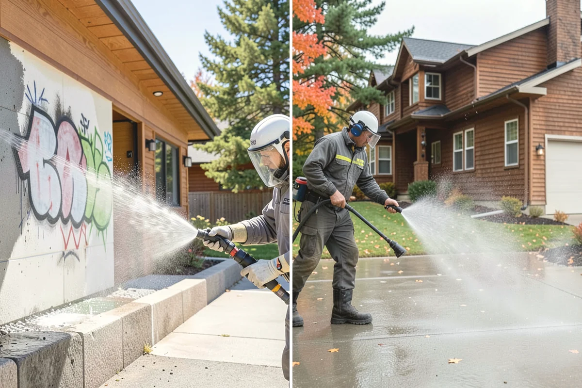 Paver Sealing in Edgewood, Pierce County, WA - Pressure clean the pavers and clear old sand and growth from the joints
