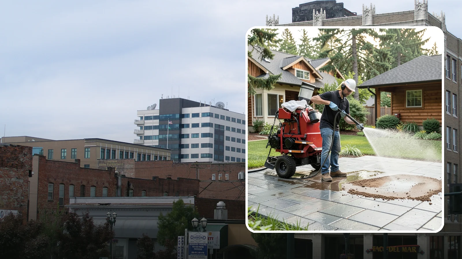 Paver Sealing in Everett, Snohomish County, WA - Joint-stabilizing and surface-protecting sealer for interlocking pavers that keeps sand locked in and weeds and moss out.