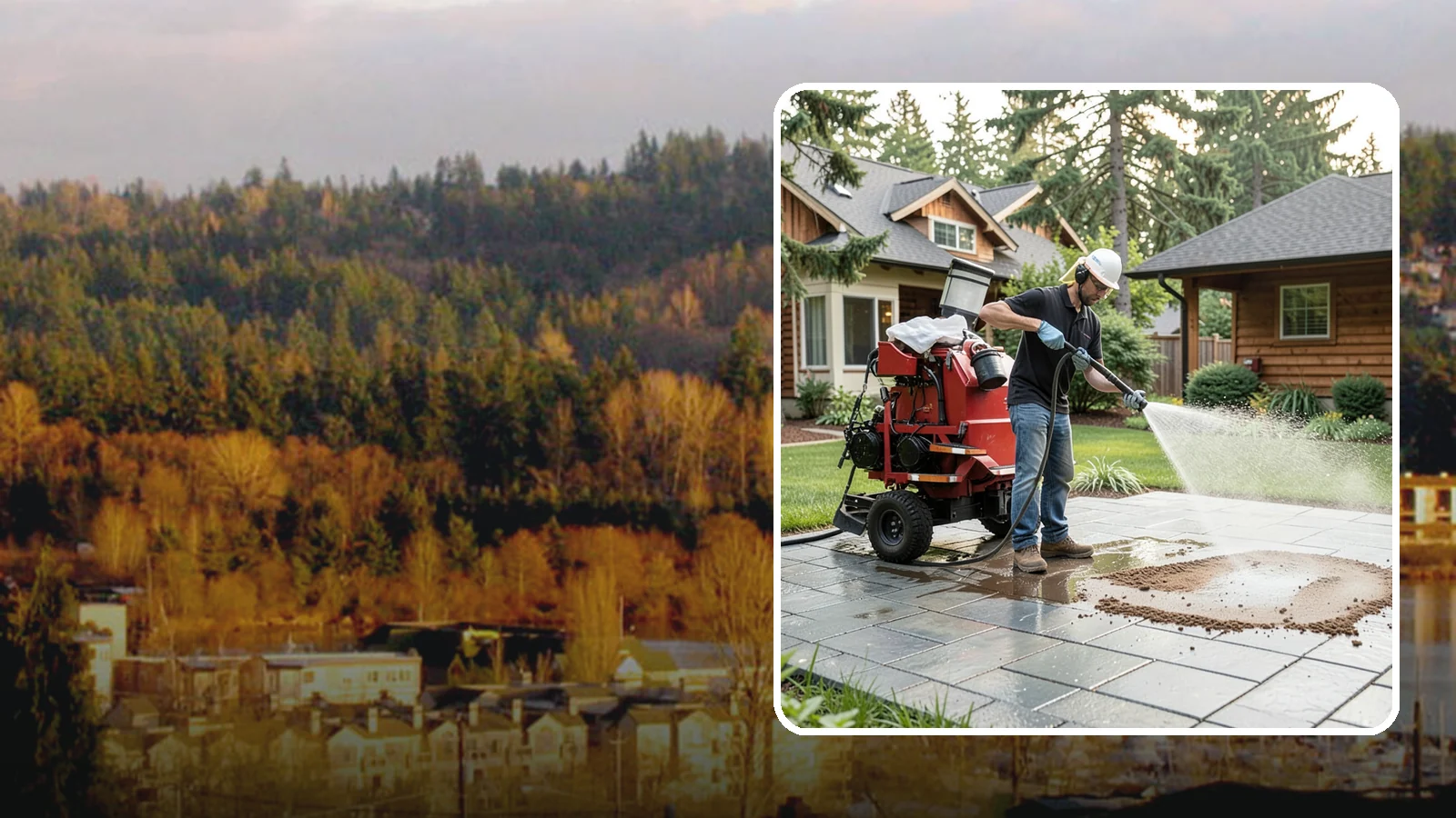 Paver Sealing in Kenmore, King County, WA - Joint-stabilizing and surface-protecting sealer for interlocking pavers that keeps sand locked in and weeds and moss out.