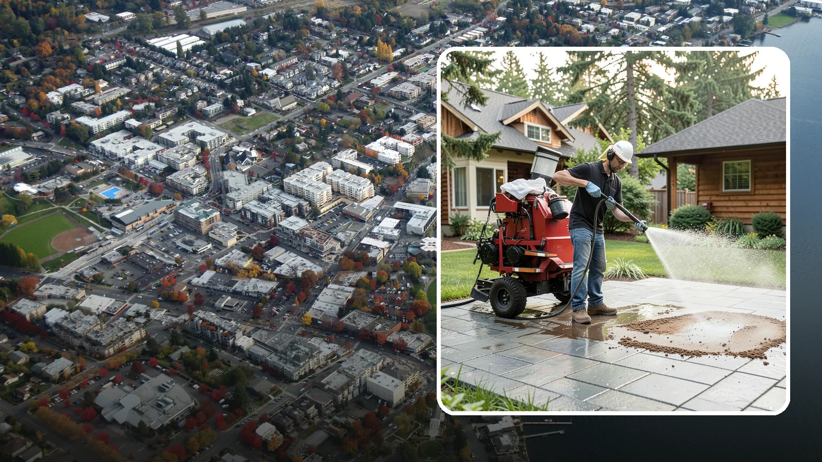 Paver Sealing in Kirkland, King County, WA - Joint-stabilizing and surface-protecting sealer for interlocking pavers that keeps sand locked in and weeds and moss out.