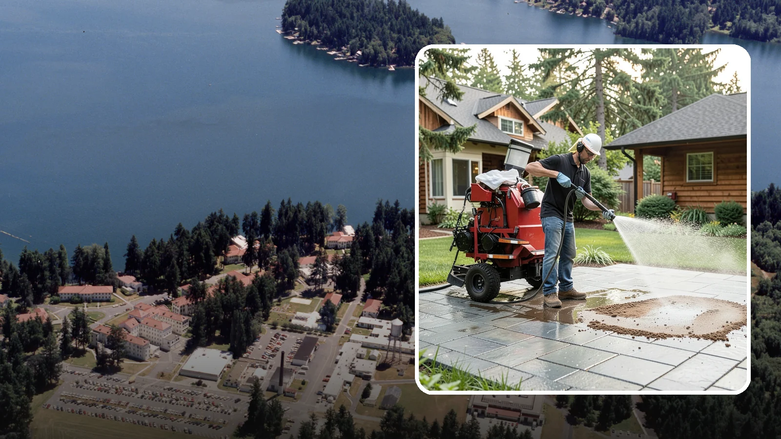 Paver Sealing in Lakewood, Pierce County, WA - Joint-stabilizing and surface-protecting sealer for interlocking pavers that keeps sand locked in and weeds and moss out.