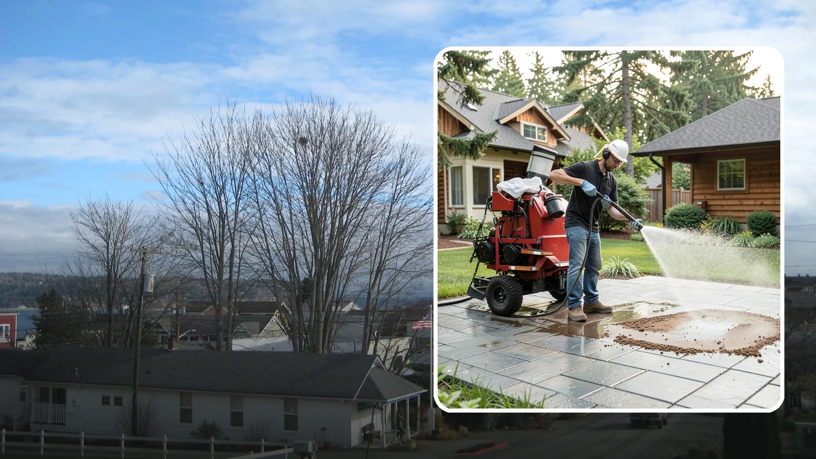 Paver Sealing in Langley, Island County, WA - Joint-stabilizing and surface-protecting sealer for interlocking pavers that keeps sand locked in and weeds and moss out.