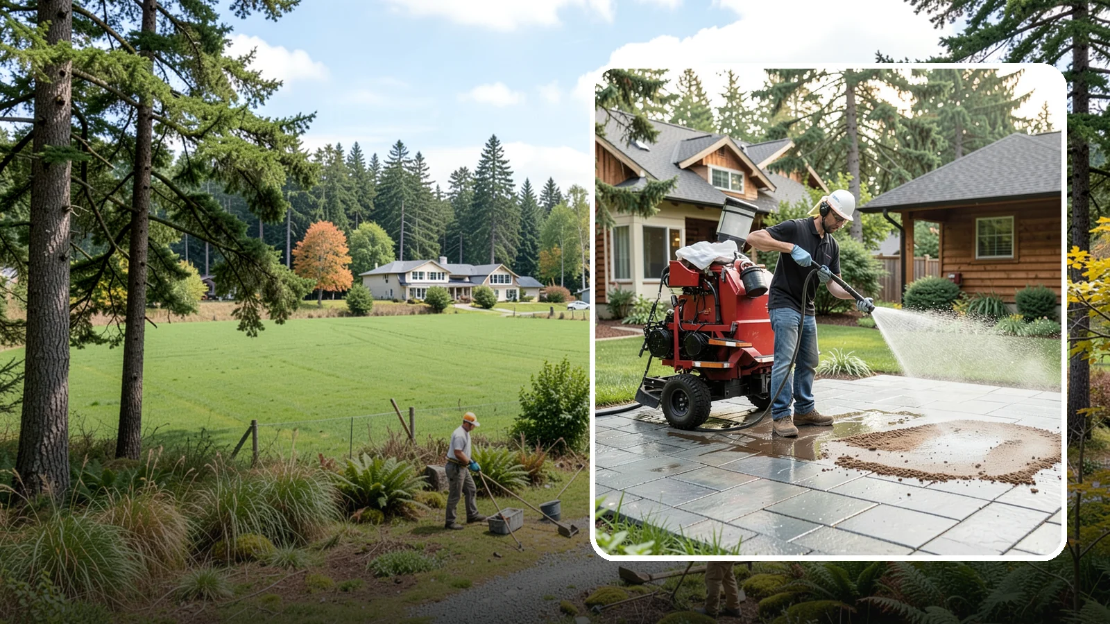Paver Sealing in Lyman, Skagit County, WA - Joint-stabilizing and surface-protecting sealer for interlocking pavers that keeps sand locked in and weeds and moss out.