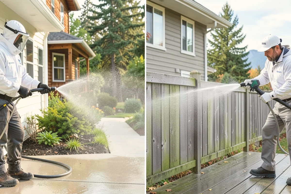 Paver Sealing in Lynnwood, Snohomish County, WA - Pressure clean the pavers and clear old sand and growth from the joints