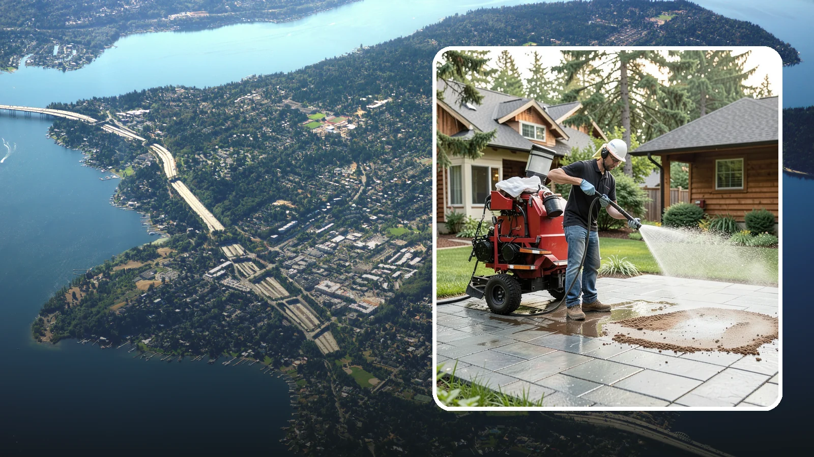 Paver Sealing in Mercer Island, King County, WA - Joint-stabilizing and surface-protecting sealer for interlocking pavers that keeps sand locked in and weeds and moss out.