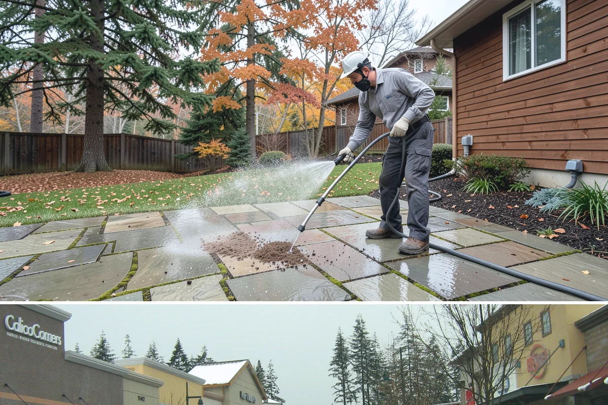 Paver Sealing in Mill Creek, Snohomish County, WA - Seal pavers in mid to late summer once the joints have dried out from spring rains and no showers are forecast for several days.