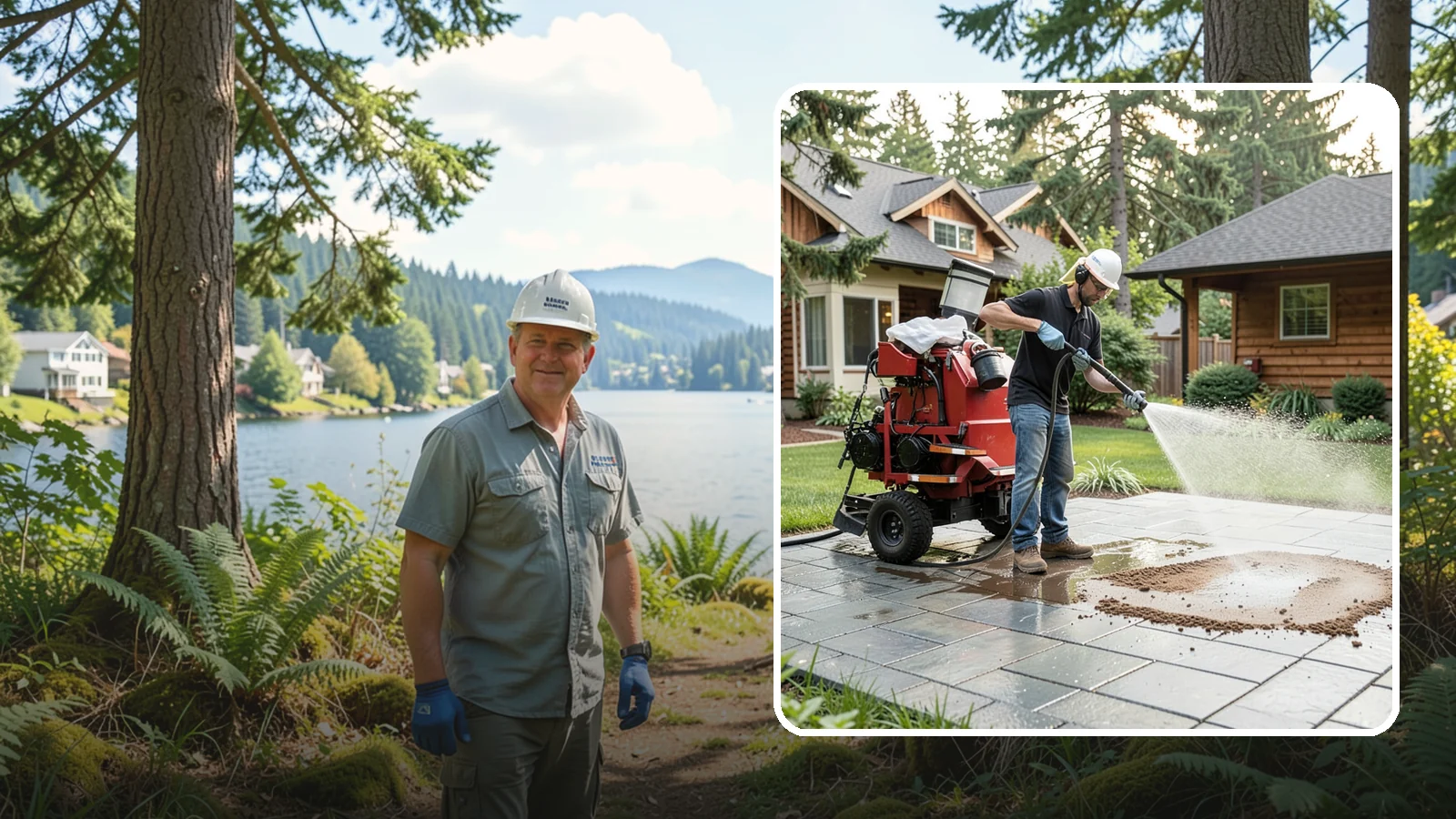Paver Sealing in Milton, King County, WA - Joint-stabilizing and surface-protecting sealer for interlocking pavers that keeps sand locked in and weeds and moss out.