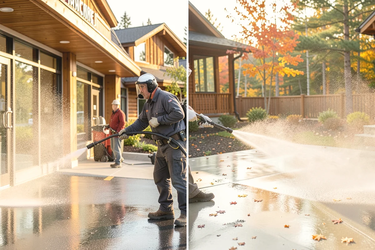 Paver Sealing in Mountlake Terrace, Snohomish County, WA - Pressure clean the pavers and clear old sand and growth from the joints