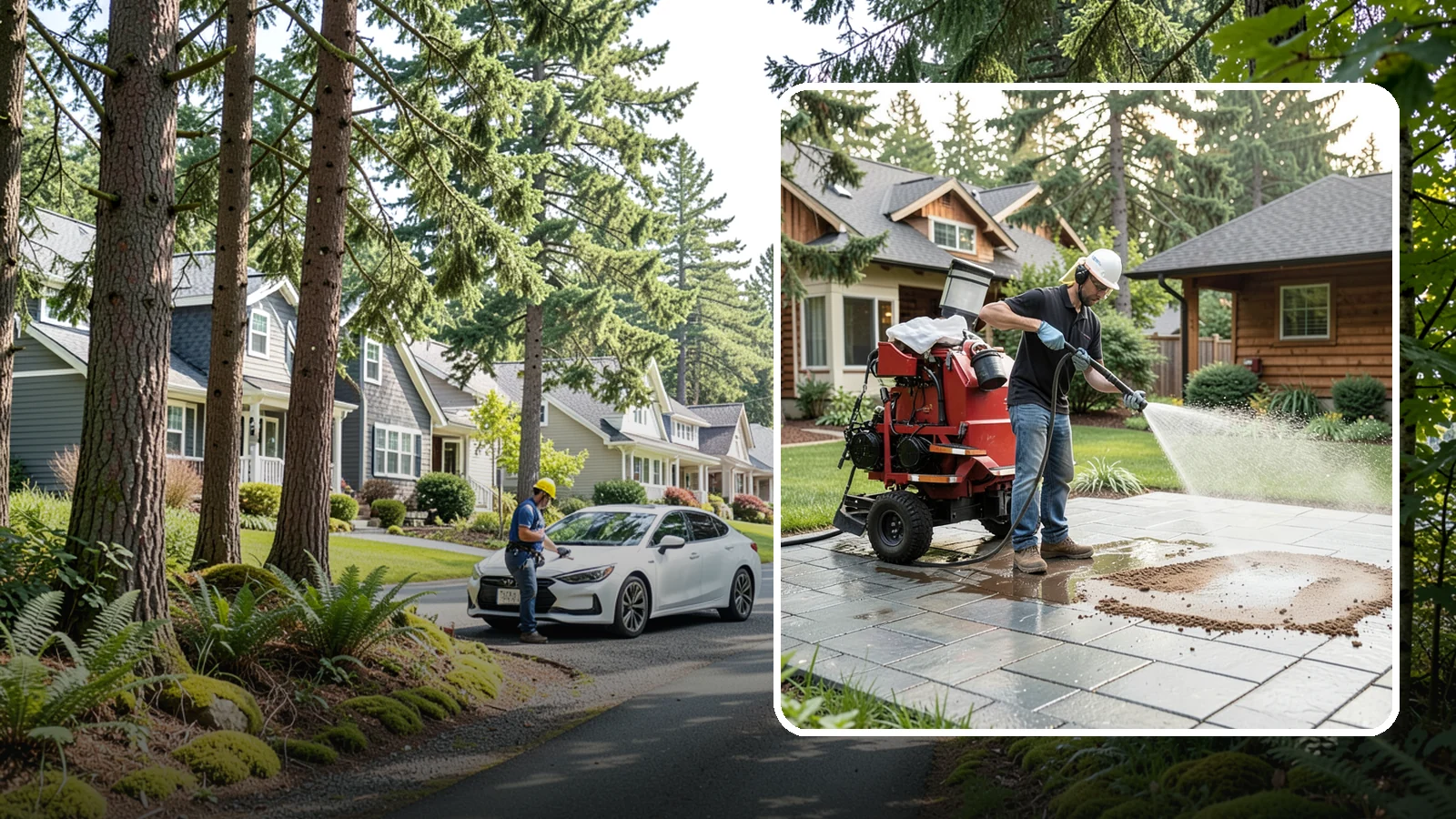 Paver Sealing in Normandy Park, King County, WA - Joint-stabilizing and surface-protecting sealer for interlocking pavers that keeps sand locked in and weeds and moss out.