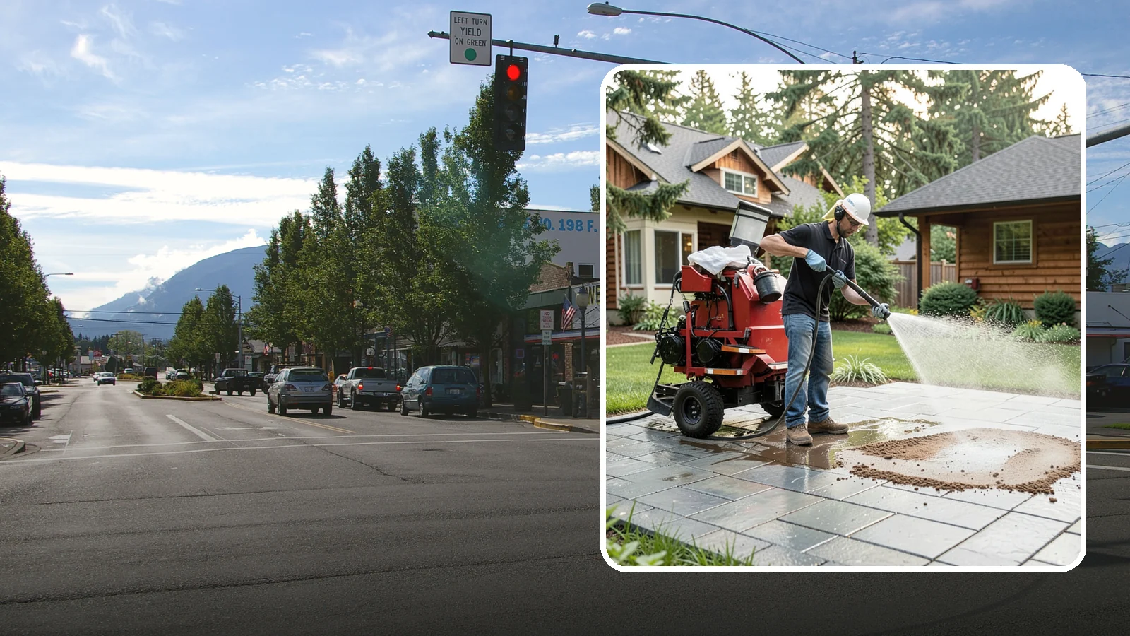 Paver Sealing in North Bend, King County, WA - Joint-stabilizing and surface-protecting sealer for interlocking pavers that keeps sand locked in and weeds and moss out.