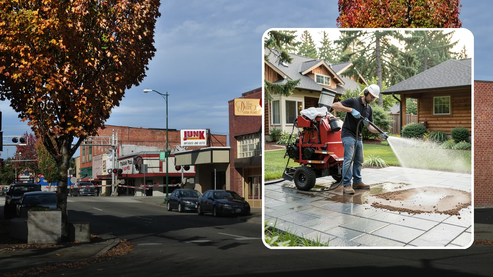 Paver Sealing in Puyallup, Pierce County, WA - Joint-stabilizing and surface-protecting sealer for interlocking pavers that keeps sand locked in and weeds and moss out.