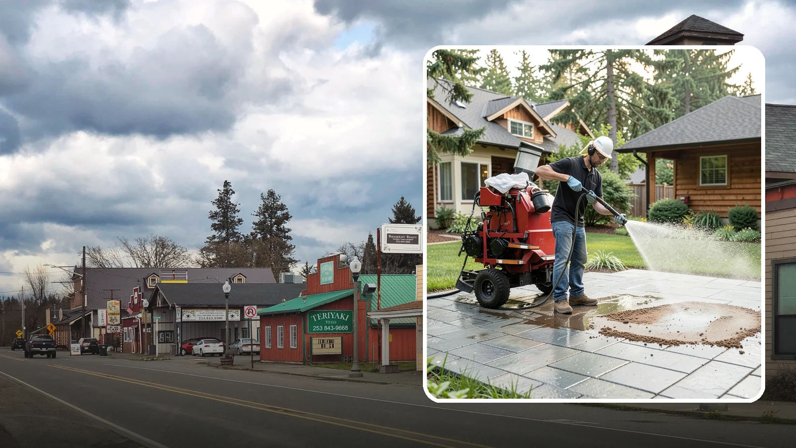 Paver Sealing in Roy, Pierce County, WA - Joint-stabilizing and surface-protecting sealer for interlocking pavers that keeps sand locked in and weeds and moss out.