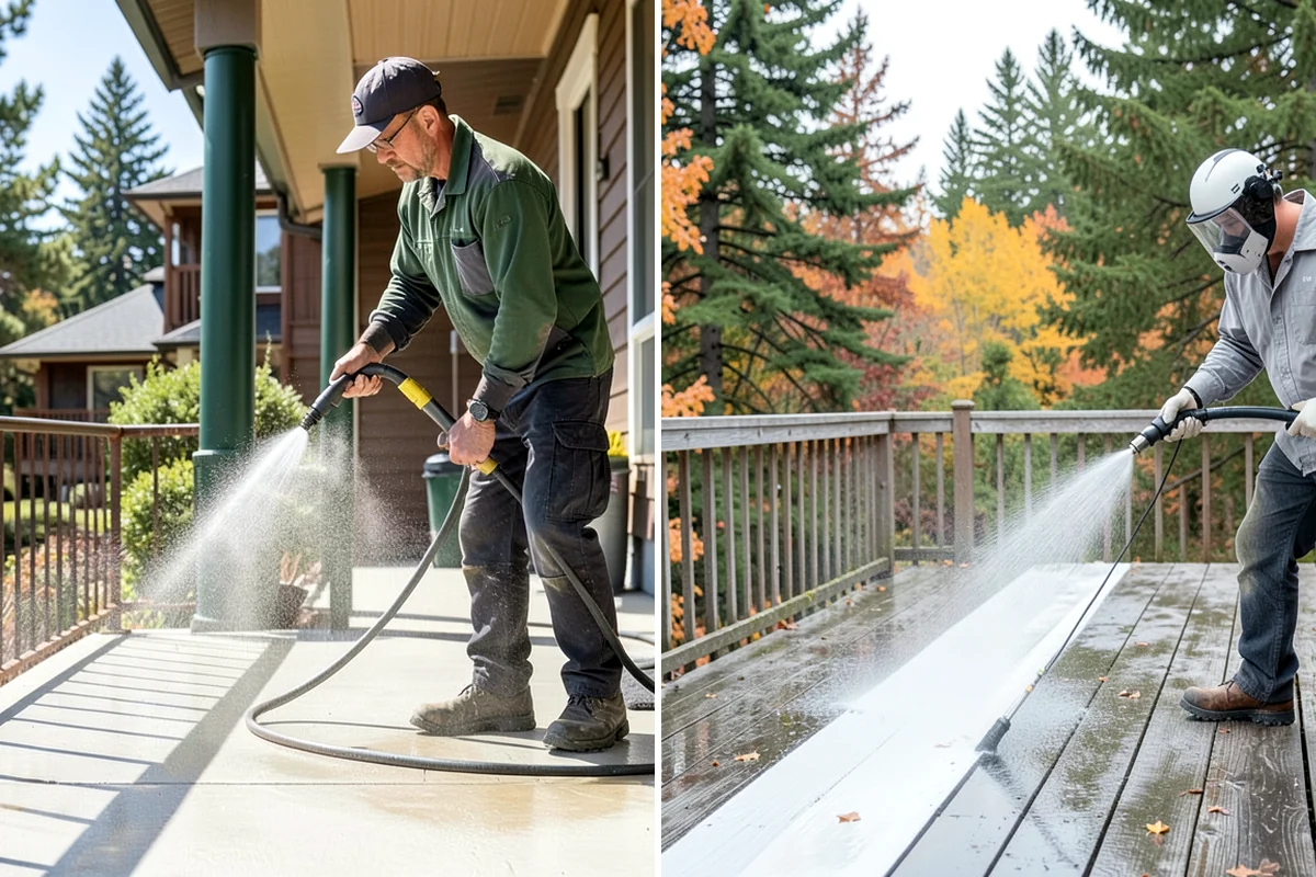 Paver Sealing in Sedro-Woolley, Skagit County, WA - Pressure clean the pavers and clear old sand and growth from the joints