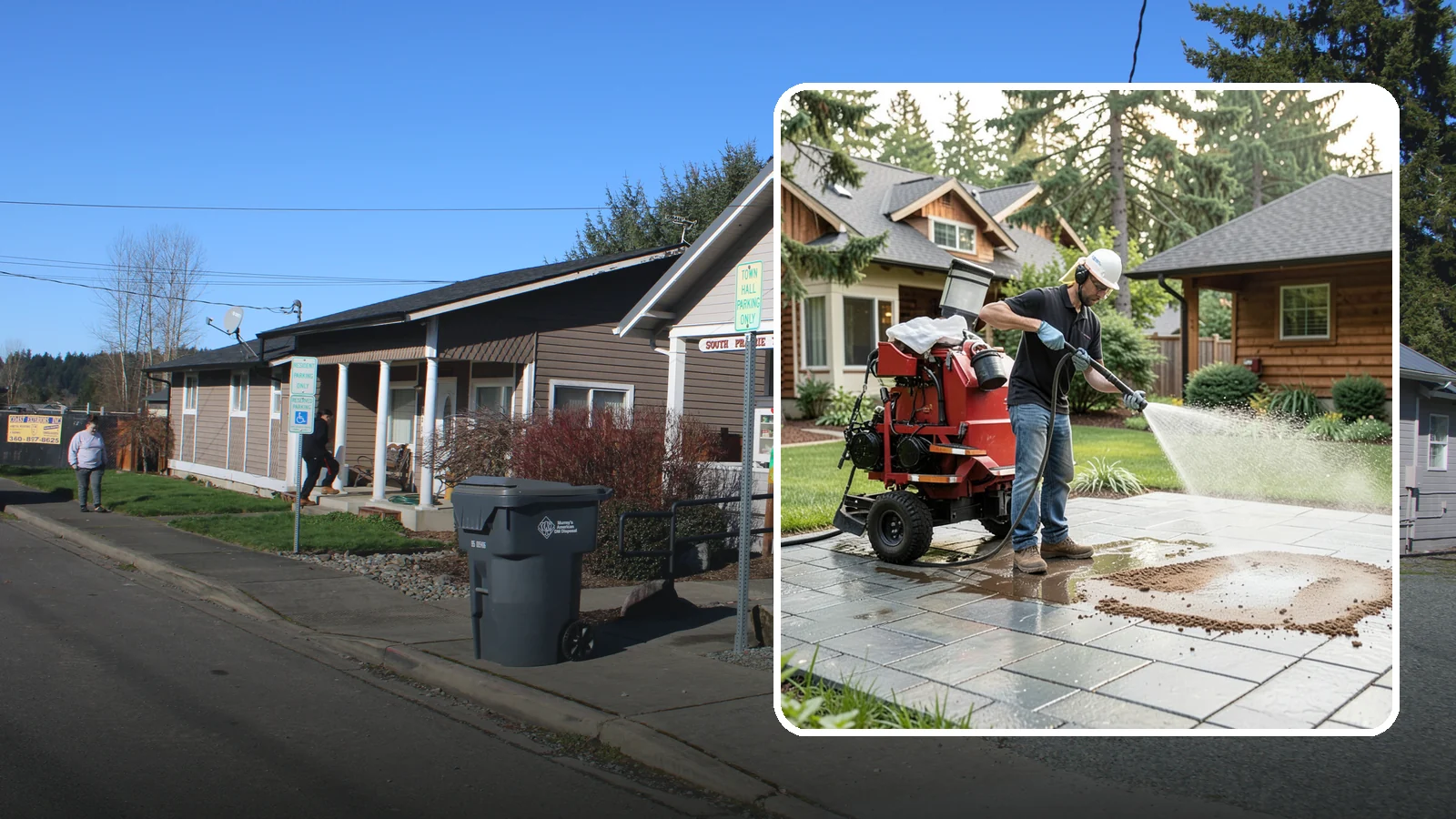 Paver Sealing in South Prairie, Pierce County, WA - Joint-stabilizing and surface-protecting sealer for interlocking pavers that keeps sand locked in and weeds and moss out.