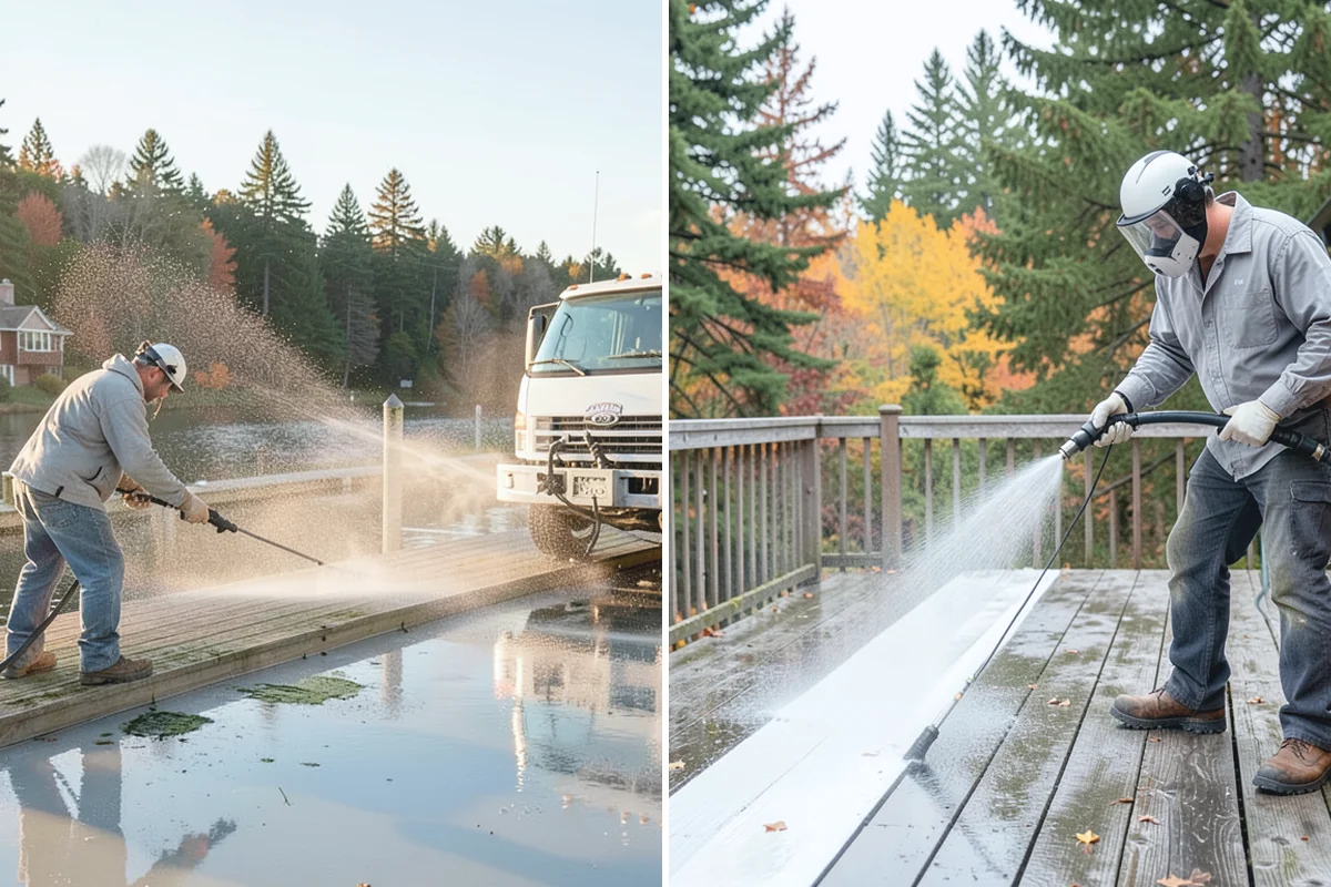 Paver Sealing in South Prairie, Pierce County, WA - Pressure clean the pavers and clear old sand and growth from the joints