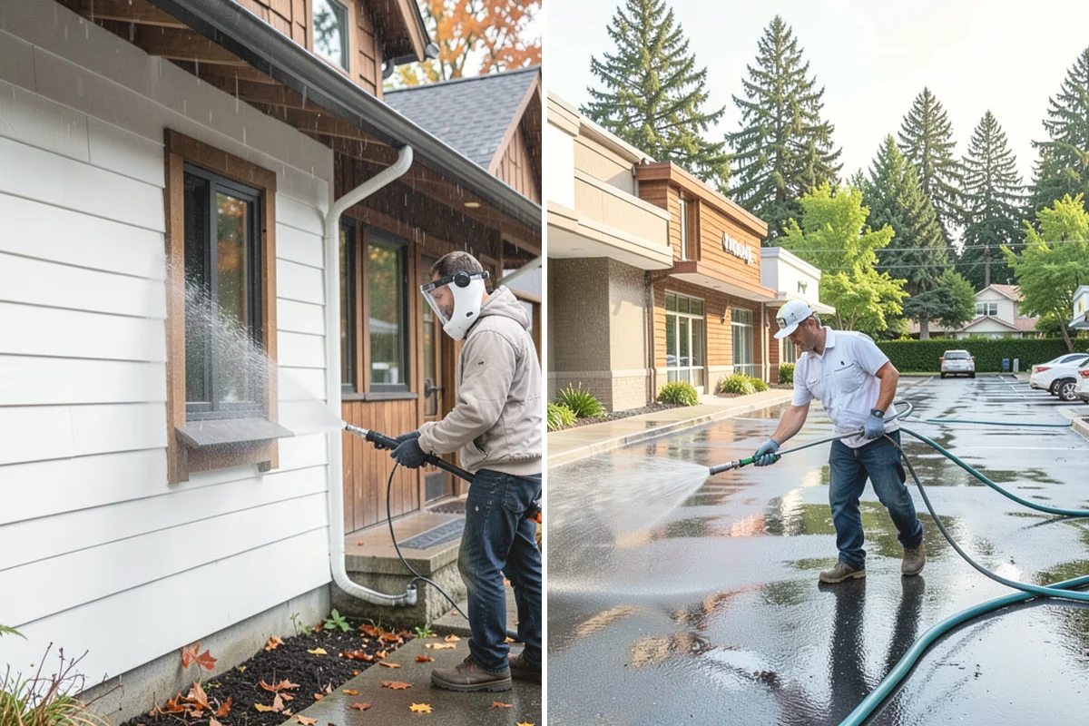 Paver Sealing in Tacoma, Pierce County, WA - Pressure clean the pavers and clear old sand and growth from the joints