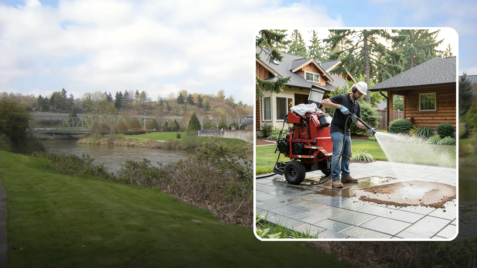 Paver Sealing in Tukwila, King County, WA - Joint-stabilizing and surface-protecting sealer for interlocking pavers that keeps sand locked in and weeds and moss out.