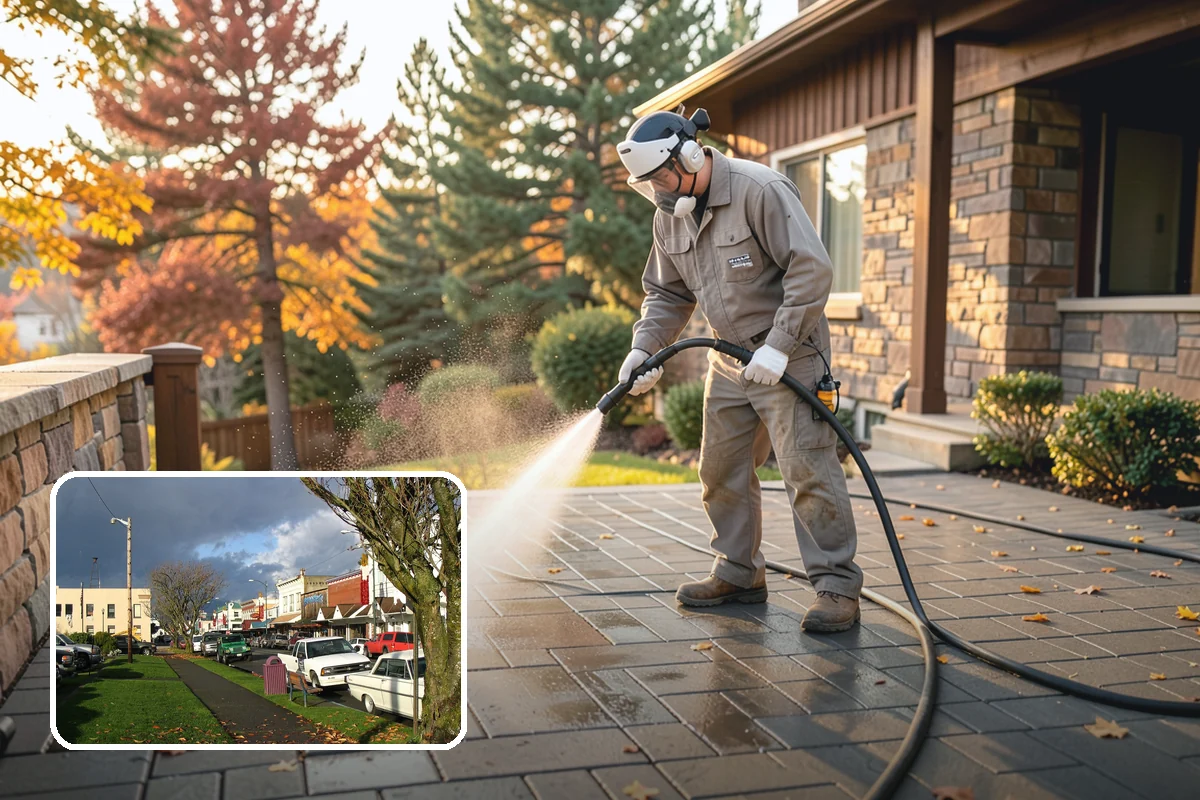 Paver Walkway Cleaning in Arlington, Snohomish County, WA - Clears moss and weeds from paver joints