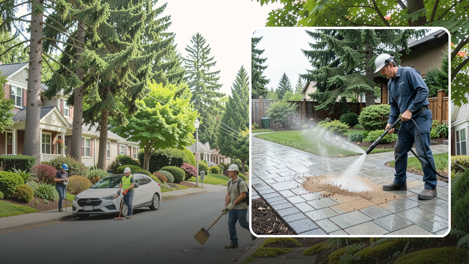Paver Walkway Cleaning in Beaux Arts Village, King County, WA - Refresh interlocking paver walkways by clearing joint growth while safeguarding the polymeric sand.