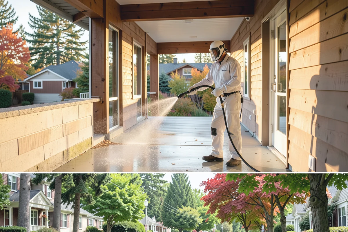 Paver Walkway Cleaning in Beaux Arts Village, King County, WA - Late summer is prime for paver walkways so new polymeric sand can cure dry before autumn rains.