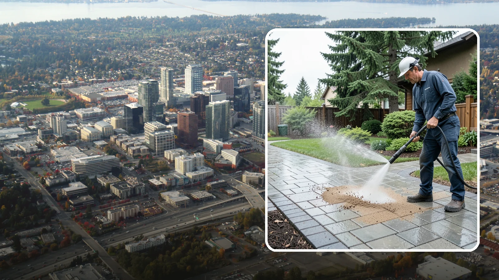 Paver Walkway Cleaning in Bellevue, King County, WA - Refresh interlocking paver walkways by clearing joint growth while safeguarding the polymeric sand.