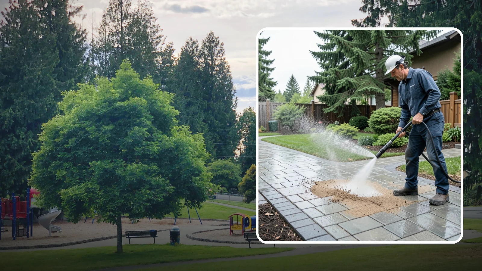 Paver Walkway Cleaning in Bonney Lake, Pierce County, WA - Refresh interlocking paver walkways by clearing joint growth while safeguarding the polymeric sand.