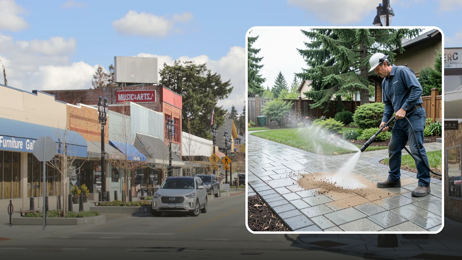 Paver Walkway Cleaning in Bothell, King County, WA - Refresh interlocking paver walkways by clearing joint growth while safeguarding the polymeric sand.