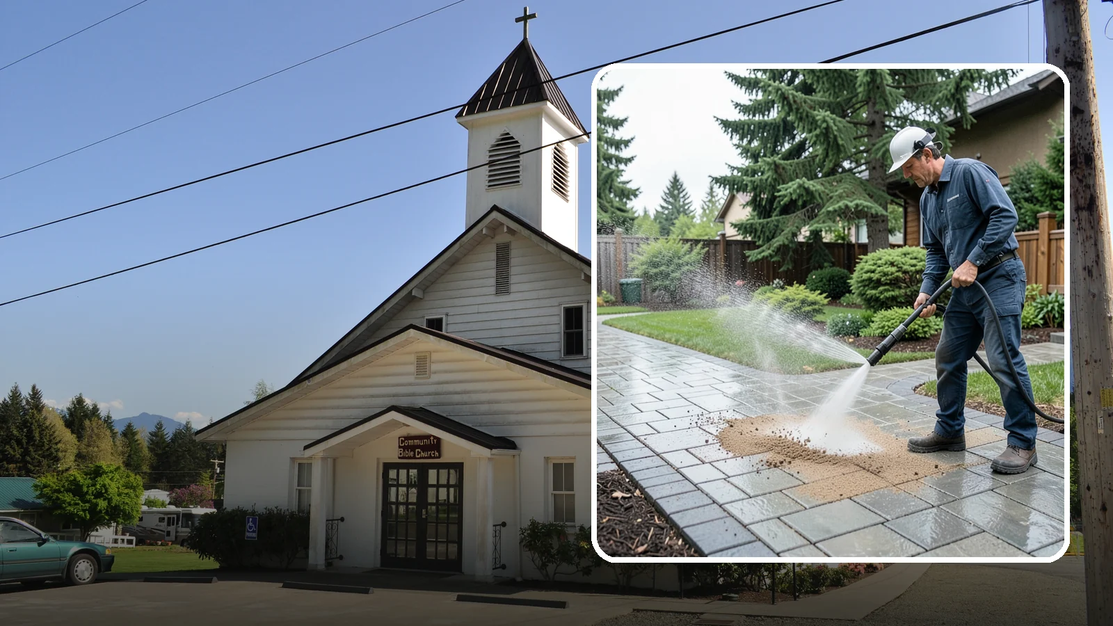 Paver Walkway Cleaning in Concrete, Skagit County, WA - Refresh interlocking paver walkways by clearing joint growth while safeguarding the polymeric sand.