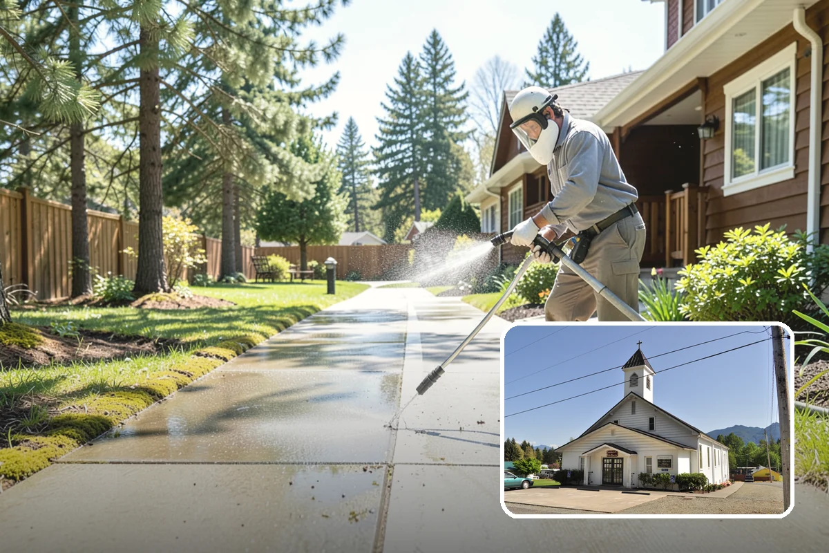 Paver Walkway Cleaning in Concrete, Skagit County, WA - Clears moss and weeds from paver joints