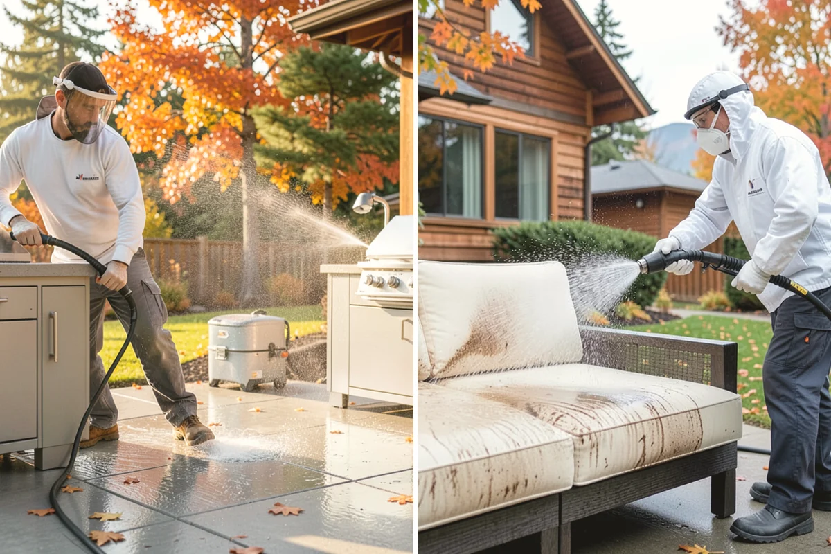 Paver Walkway Cleaning in Covington, King County, WA - Remove surface debris and pull established weeds