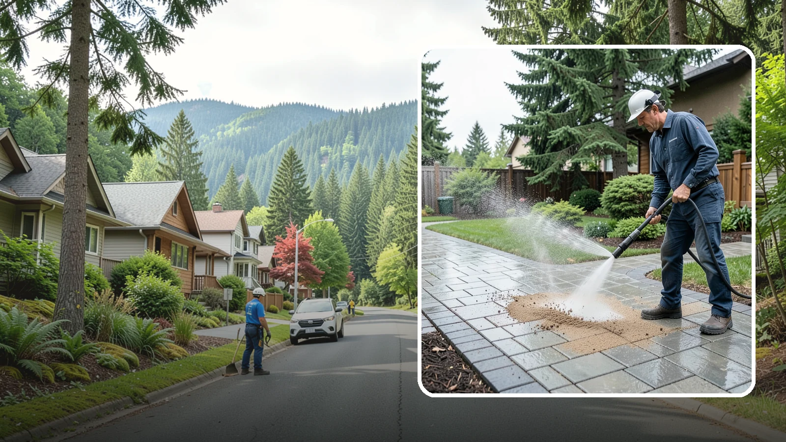 Paver Walkway Cleaning in Darrington, Snohomish County, WA - Refresh interlocking paver walkways by clearing joint growth while safeguarding the polymeric sand.