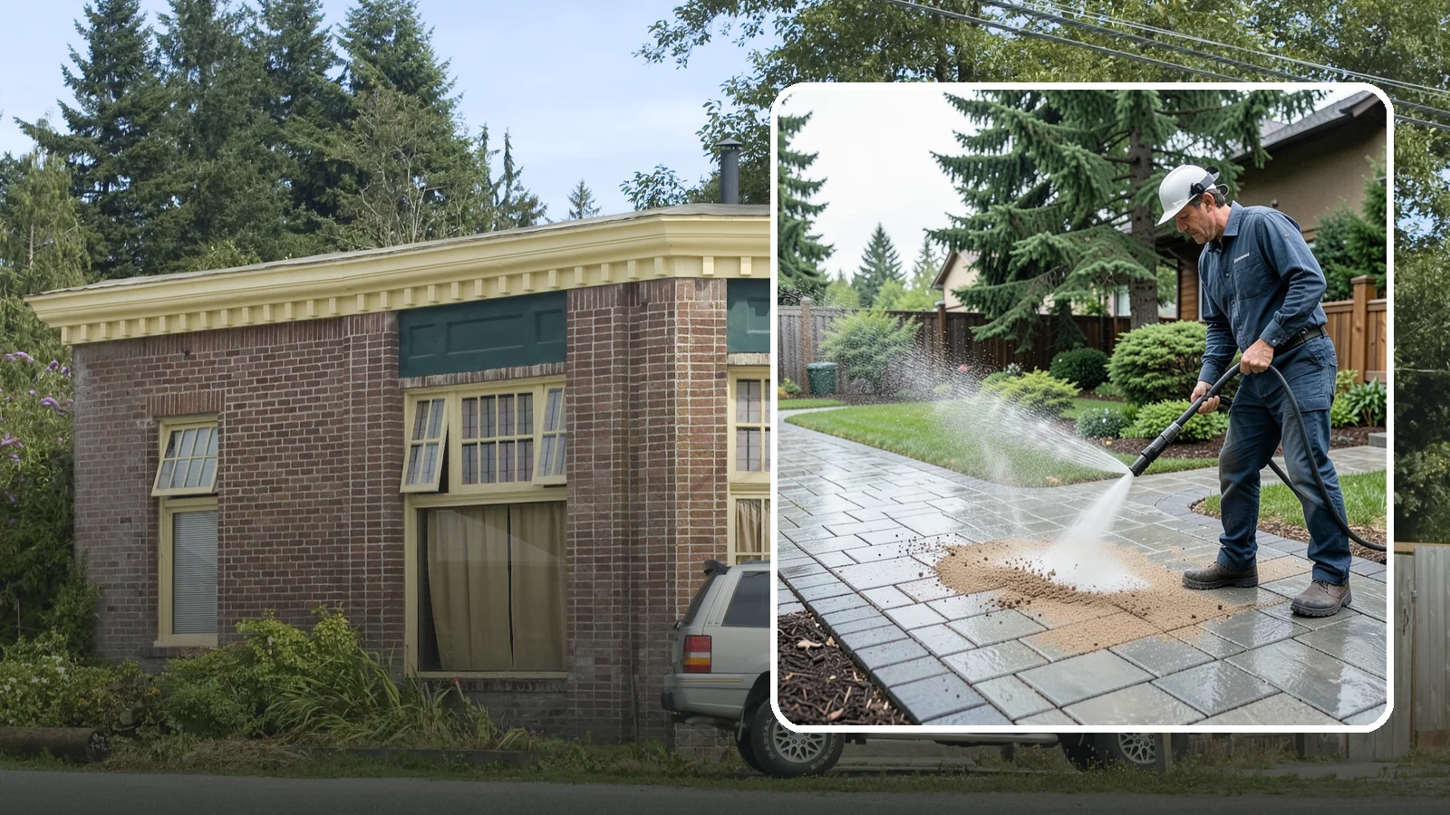 Paver Walkway Cleaning in Hamilton, Skagit County, WA - Refresh interlocking paver walkways by clearing joint growth while safeguarding the polymeric sand.
