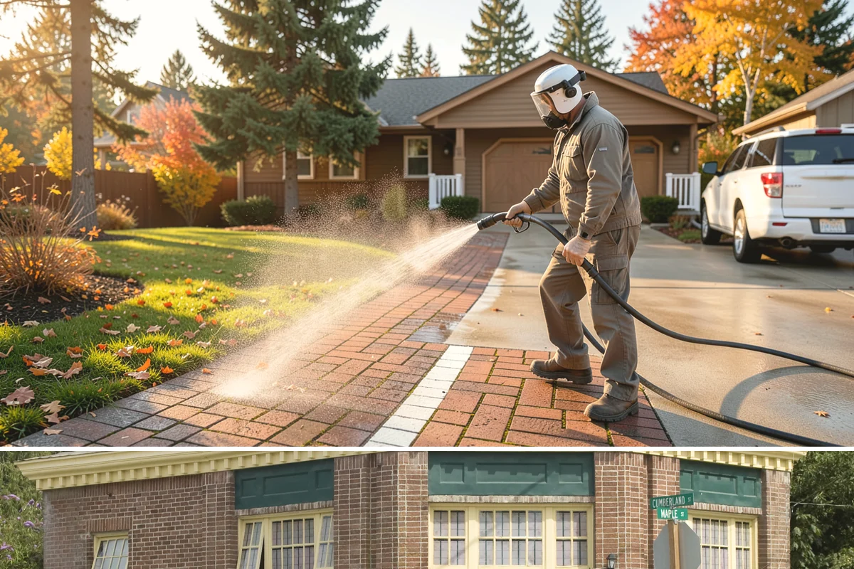 Paver Walkway Cleaning in Hamilton, Skagit County, WA - Late summer is prime for paver walkways so new polymeric sand can cure dry before autumn rains.