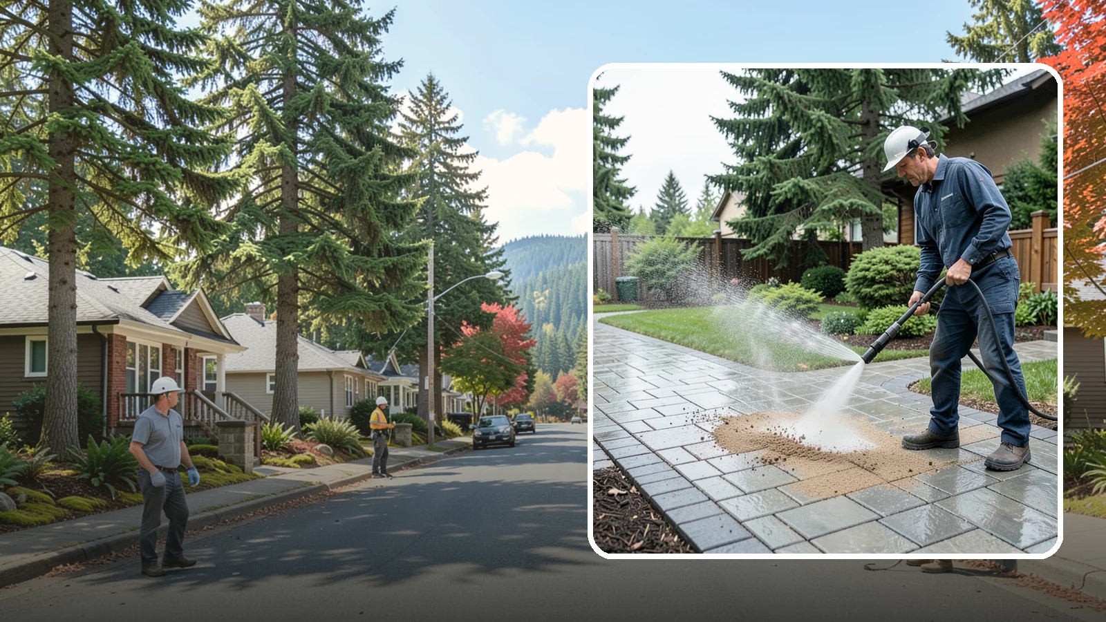 Paver Walkway Cleaning in Hunts Point, King County, WA - Refresh interlocking paver walkways by clearing joint growth while safeguarding the polymeric sand.