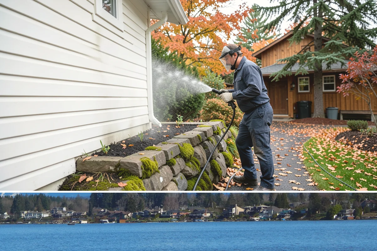 Paver Walkway Cleaning in Lake Stevens, Snohomish County, WA - Late summer is prime for paver walkways so new polymeric sand can cure dry before autumn rains.