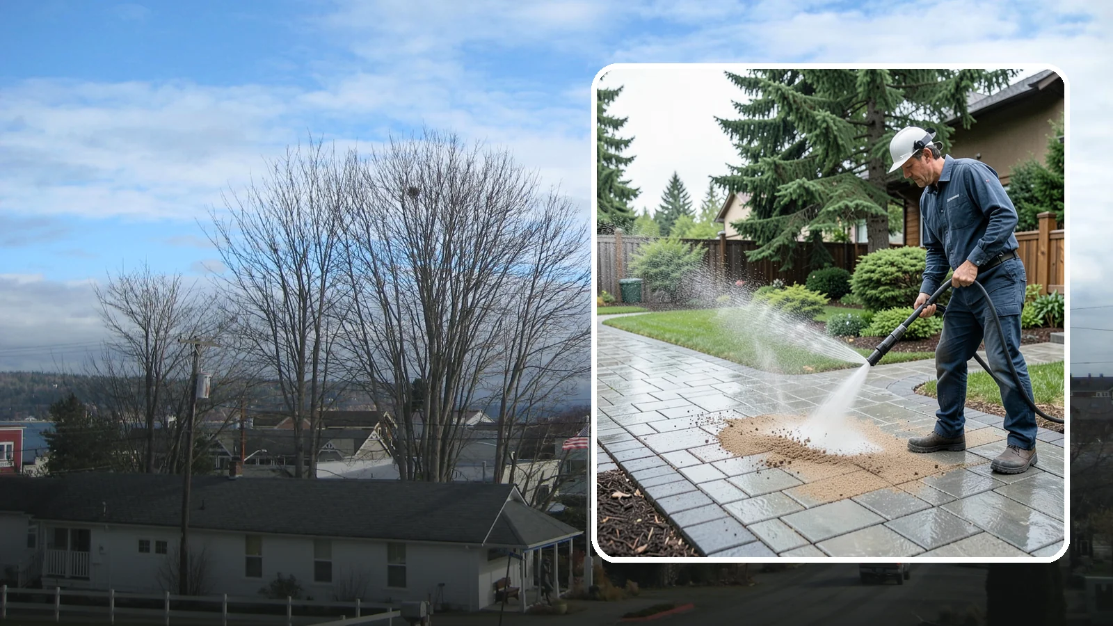 Paver Walkway Cleaning in Langley, Island County, WA - Refresh interlocking paver walkways by clearing joint growth while safeguarding the polymeric sand.