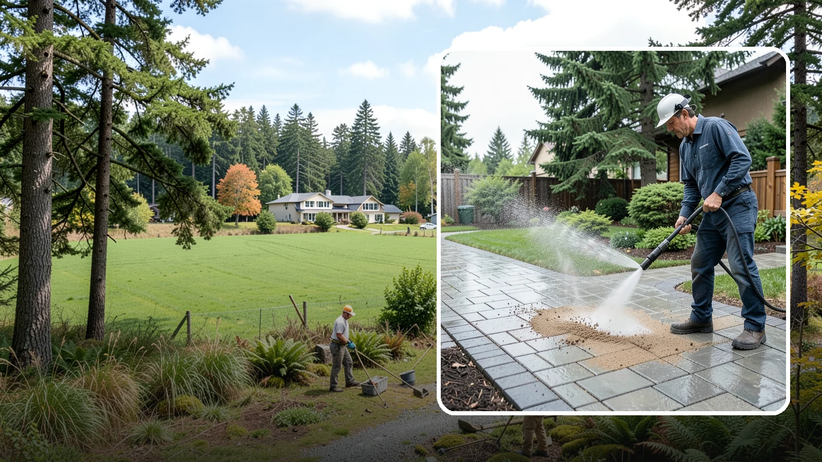 Paver Walkway Cleaning in Lyman, Skagit County, WA - Refresh interlocking paver walkways by clearing joint growth while safeguarding the polymeric sand.