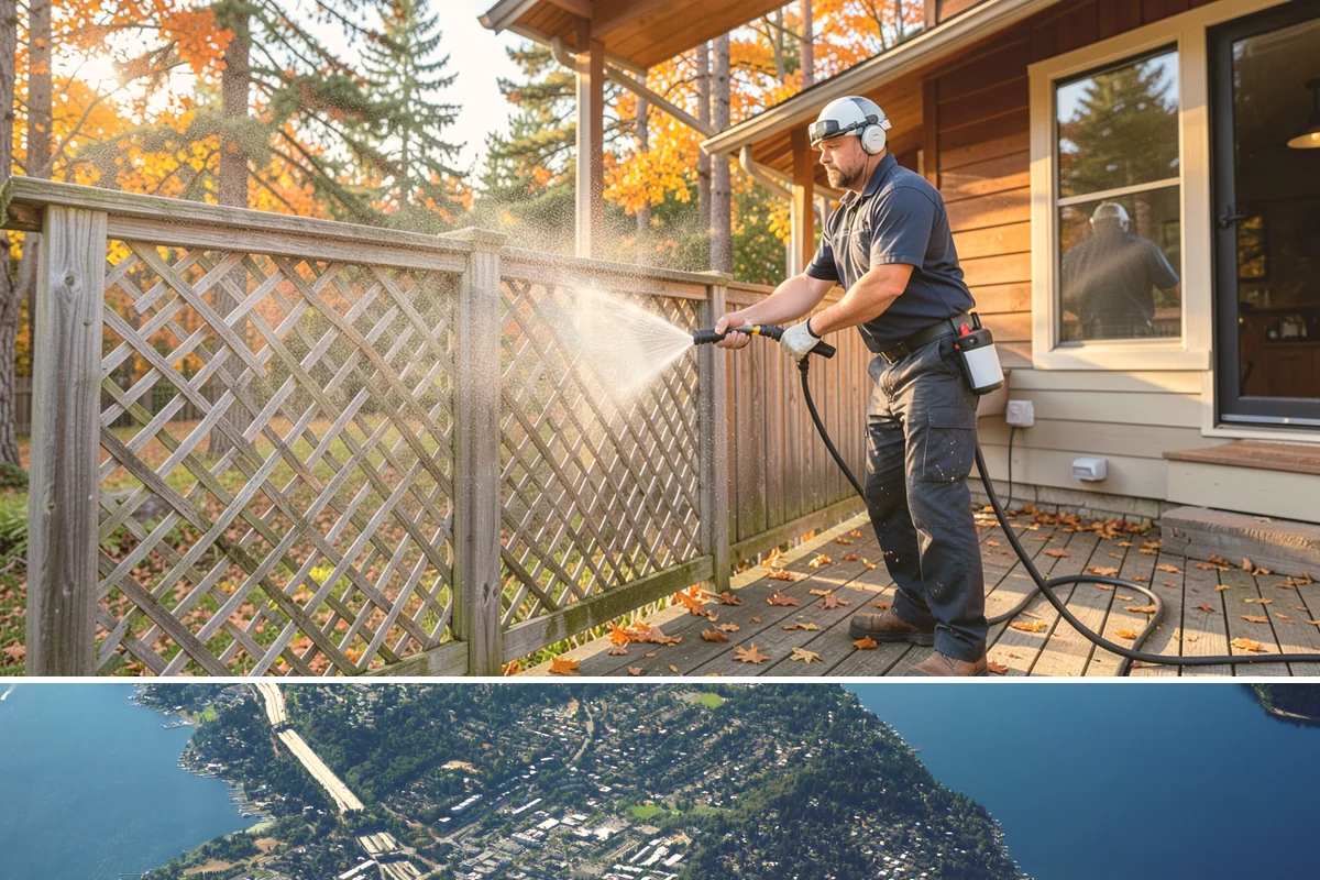 Paver Walkway Cleaning in Mercer Island, King County, WA - Late summer is prime for paver walkways so new polymeric sand can cure dry before autumn rains.