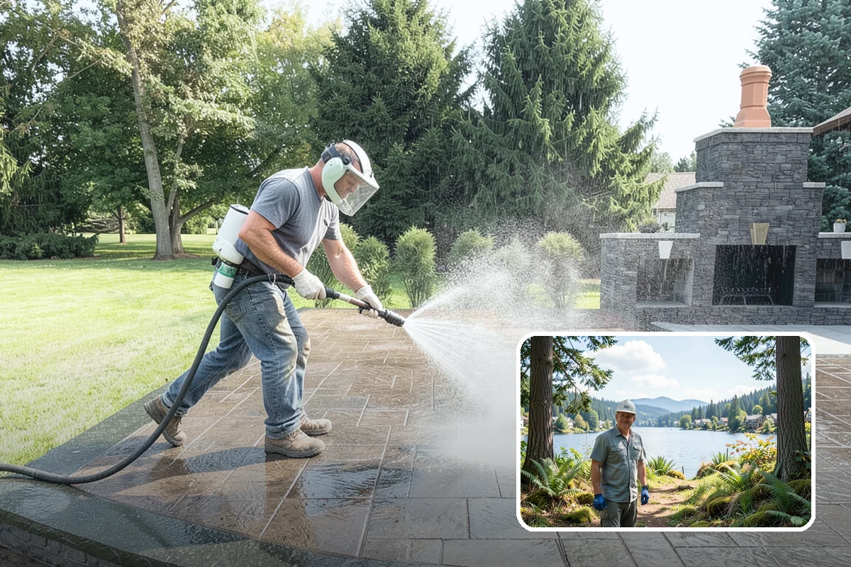 Paver Walkway Cleaning in Milton, King County, WA - Clears moss and weeds from paver joints