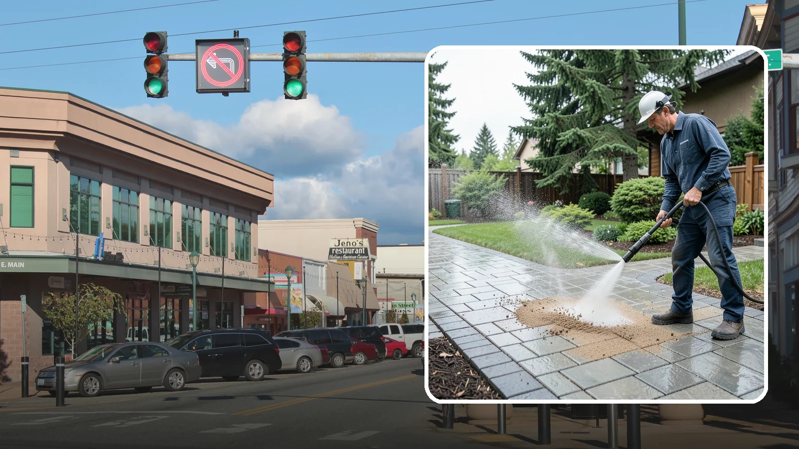 Paver Walkway Cleaning in Monroe, Snohomish County, WA - Refresh interlocking paver walkways by clearing joint growth while safeguarding the polymeric sand.